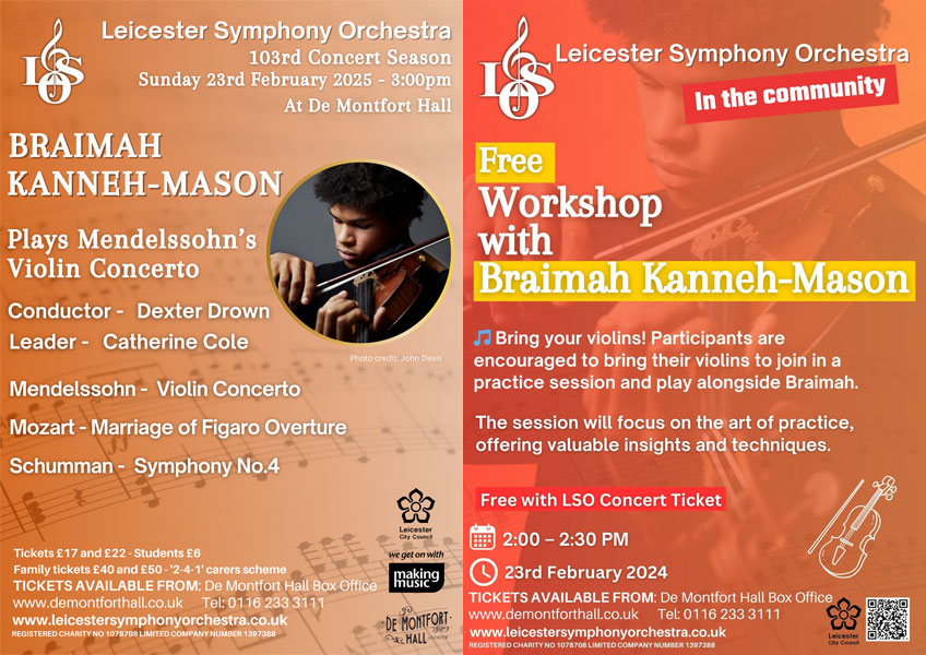 LSO - Braimah Kanneh-Mason Plays Mendelssohn's Violin Concerto: Mendelssohn, Mozart & Schumann